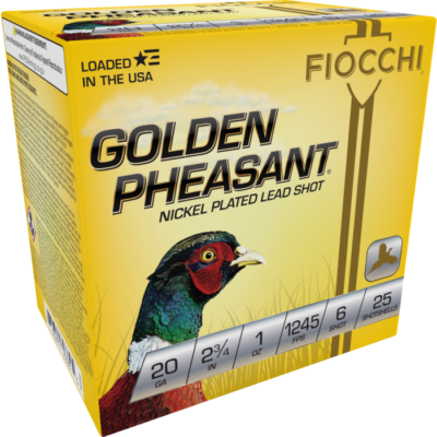 Fiocchi Golden Pheasant 20 Gauge 2.75 1 oz 6 Shot 20GP6 (25 Rounds)