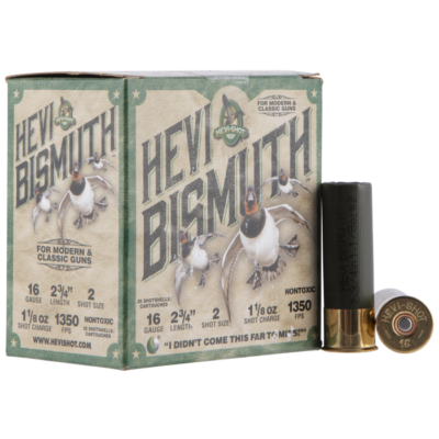 Hevishot Hevi-bismuth 16 Gauge 2.75 1 1/8 oz 2 Shot HS16702 (25 Rounds)