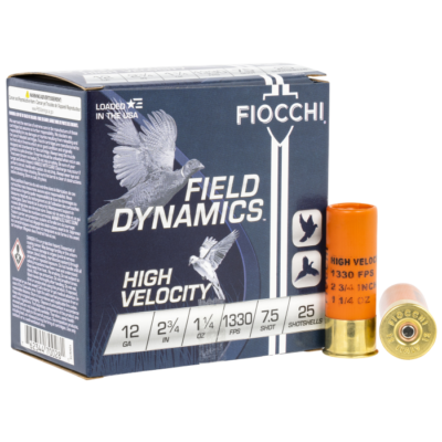 Fiocchi Field Dynamics 12 Gauge 2.75 1 1/4 oz 7.5 Shot 12HV75 (25 Rounds)