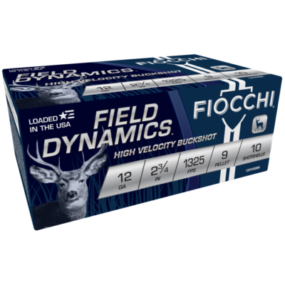 Fiocchi Field Dynamics 12 Gauge 2.75 9 Pellets 00 Buck 12HV9P (10 Rounds)