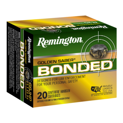 Remington Golden Saber Bonded 45 ACP 185 Grain Bonded Brass JHP 29325 (20 Rounds)