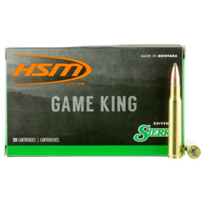 Hsm Game King 308 Winchester 180 Gr Sierra GameKing Spitzer Boat Tail (20 Rounds)