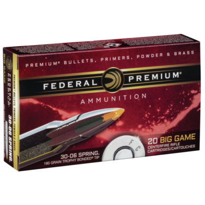 Federal Premium 30-06 Springfield 180 Grain Trophy Bonded Tip (20 Rounds)