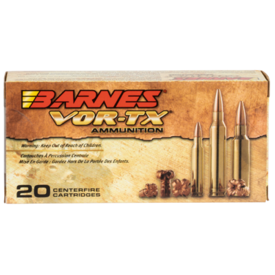 Barnes Bullets Vor-tx 22-250 Rem 50 Grain Barnes TSX Flat Base (20 Rounds)