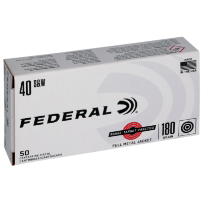 Federal Range & Target 40 S&W 180 Grain FMJ RTP40180 (50 Rounds)