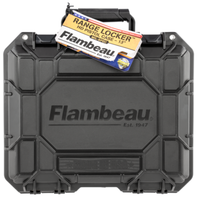 Flambeau Black Smooth Polymer Gun Case: Foam Padding, Lockable, Dust Proof/Impact/Waterproof 1312SN