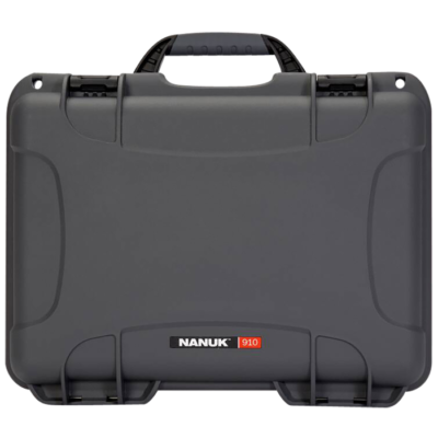 NANUK (PLASTICASE INC) Graphite Resin Handgun Case: Airline Approved with Latches and Closed-Cell Foam Padding 910For Glock7