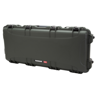 NANUK (PLASTICASE INC) Olive Polymer AR-Platform Gun Case with Foam Padding, Wheels/Handle, and Floatable Design 985AR06