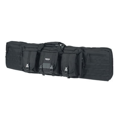 RUKX GEAR Black Water Resistant 600D Polyester Double Rifle Gun Case ATICT36DGB