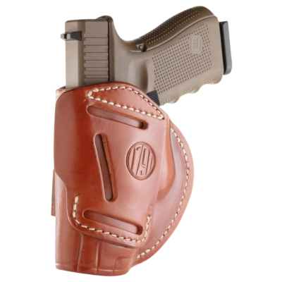 1791 Gunleather 4-way Classic Brown Leather Ambidextrous Belt Clip Holster - Size 06 4WH6CBRR