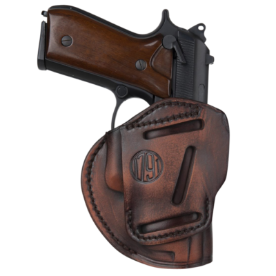 1791 Gunleather 3-way Belt Loop Leather Ambidextrous Beretta 92 Size 06 Vintage Holster 3WH6VTGA