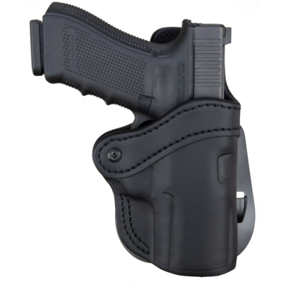 1791 Gunleather Bh2.4s Stealth Black Leather Right Hand FN 509 Pistol Paddle Holster ORPDH24SSBLR