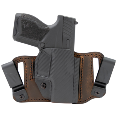 Versacarry Insurgent Right Hand Polymer Brown Belt Clip Holster For Glock 43 INS201G43