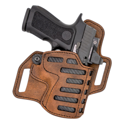 Versacarry Compound Brown Leather Belt Slide Holster 1.50" 01 C22112