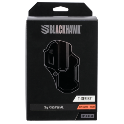 Blackhawk T-series Black Polymer Right Hand Sig P365 Handgun Belt Slide Holster 410770BKR