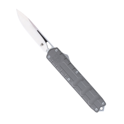 COBRATEC KNIVES ENFORCER DUAL-ACTION OTF AUTOMATIC - 3.25" PLAIN EDGE (GRAY HANDLE)