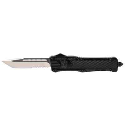 COBRA TEC KNIVES CTK-1 OTF 3.75" SERRATED TANTO BLADE (BLACK)