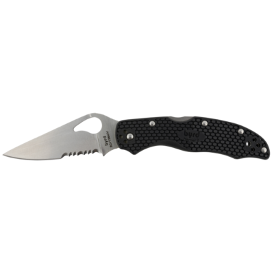 Spyderco BY01PSBK2 Byrd Harrier 2 Lightweight 3.36" Folding Part Serrated Knife BY01PSBK2
