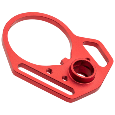 Strike Industries ARULMFEPACNRED QD End Plate QD End Plate with Hook Attachments AntiRotation Castle Nut Red Finish