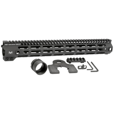 Midwest Industries MIG4M15 Tactical G4M Handguard AR15 Black Hardcoat Anodized Black 15 6061T6 Aluminum MLOK