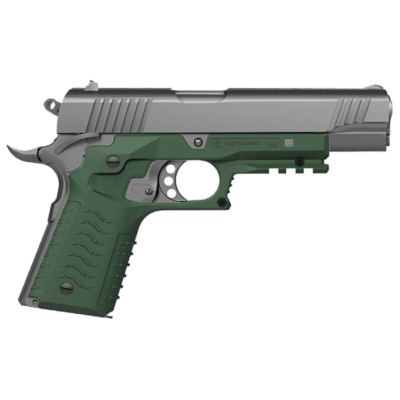 Recover Tactical CC3H03 Grip Rail System OD Green Polymer Picatinny for Standard Frame 1911