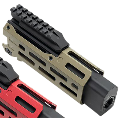Strike Industries CEVOHG6FDE Strike 6 MLok Flat Dark Earth Aluminum with Faux Suppressor for CZ Scorpion EVO 7.72 Barrel Length