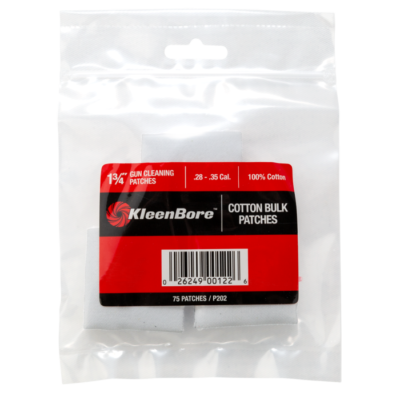 KleenBore P202 Super Shooter  .30 .28  .35 Cal 1.75 100 Cotton Flannel 75 Per Pack