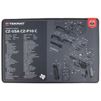 TekMat TEKR17CZP10C CZ P10C Cleaning Mat CZ P10C Parts Diagram 11 x 17
