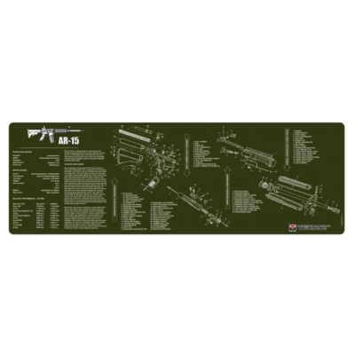 TekMat TEKR36AR15OD AR15 Cleaning Mat AR15 Parts Diagram 12 x 36