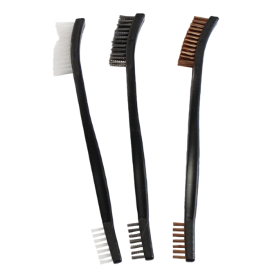 Birchwood Casey 41104 Utility Brushes BronzeNylonStainless Steel 3 Pack
