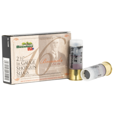 Brenneke Brenneke 16 16 Gauge 2.50 1 oz Slug SL162BR (5 Rounds)