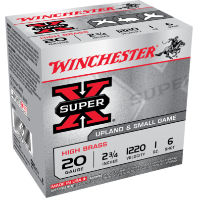 Winchester Super X 20 Gauge 2.75 1 oz 6 Shot X206 (25 Rounds)