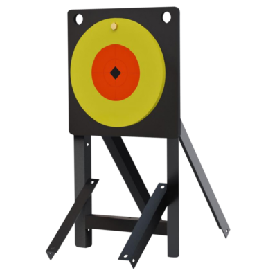 Birchwood Casey LCSPLR Large Range Spoiler Alert 10 OrangeYellow AR500 Steel Bullseye 0.50 Thick Includes Crosshair Sticker