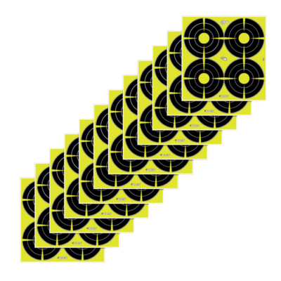 EZAim 15218 Splash Reactive Target SPOT Paper Hanging 12 x 12 BlackYellow 12 PK