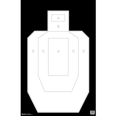 Action Target IPSCPBKB100 High Visibility IPSCUSPSA Silhouette Heavy Paper Hanging High Visibility 100 Per Box