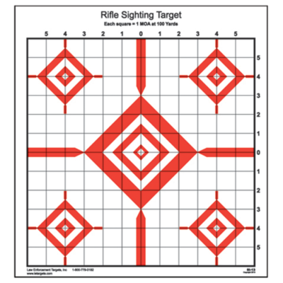 Action Target SI13100 Sighting Advanced Rifle Diamond Paper 100 yds Rifle 14 x 15 RedWhite 100 Per Box