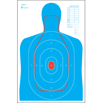 Action Target RCB27EQ100 Qualification B27E FBI Q Combo Silhouette Paper 100 Per Box