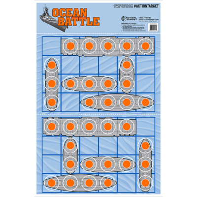 Action Target GSOCEAN100 Entertainment Ships Paper Hanging 23 x 35 BlueRed 100 Per Box