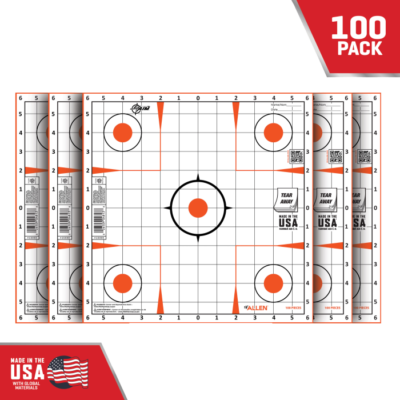 EZAim 15333100 SightIn Grid Paper SelfAdhesive 12 x 12 OrangeWhite 100 Per Pack
