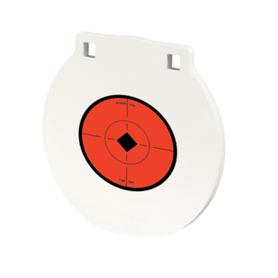 Birchwood Casey RND8 Round Steel Target Plate 8 Centerfire RifleHandgun Target BlackRedWhite NM500 Steel Hanging