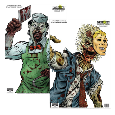Birchwood Casey 35638 Darkotic Primal Cut Zombie ButcherLawyer Hanging Paper All Firearms 12 x 18 Impact Enhancement Splatter 8 Targets