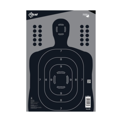 EZAim 15496 Paper Targets Bullseye Paper Hanging 12 x 12 WhiteOrange 12 PK