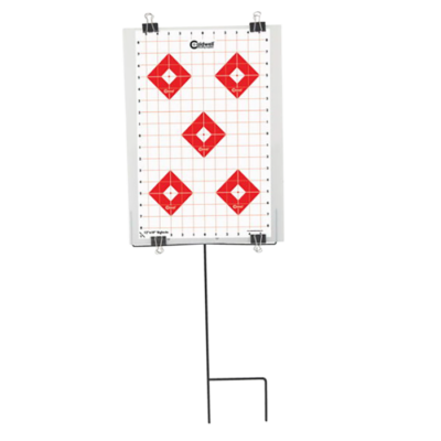 Caldwell 110005 Ultra Portable Target Stand BlackRedWhite Steel SilhouetteShapes Standing Includes 8 Silhouette Targets8 SightIn Targets