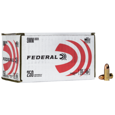 Federal Champion 9mm 115 Grain FMJ C9115A250 (250 Rounds)