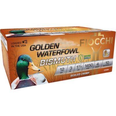 Fiocchi Golden Waterfowl 12 Gauge 3 1 3/8 oz 4 Shot 123GB4 (10 Rounds)