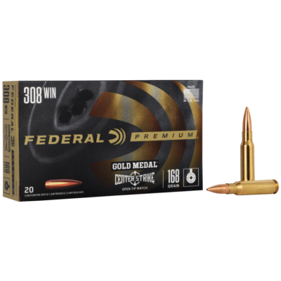 Federal Premium 308 Win 168 Grain Open Tip Match (20 Rounds)