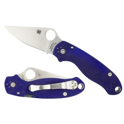 Spyderco C223GPDBL Para 3 2.95" Folding Plain Knife C223GPDBL