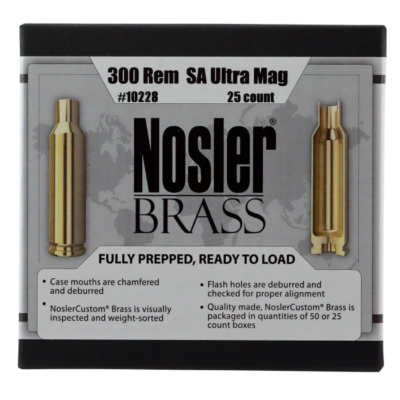 Nosler Brass, Nos 10228 Custom Brass 300 Rem Sa Um            25