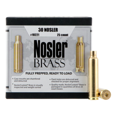 Nosler Brass, Nos 10221 Custom Brass 30 Nosler    25