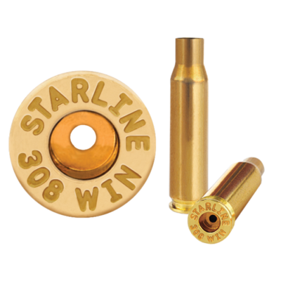 Starline Brass Unprimed Cases, Star 308eineup-50       Unp Brass 308 Winchester